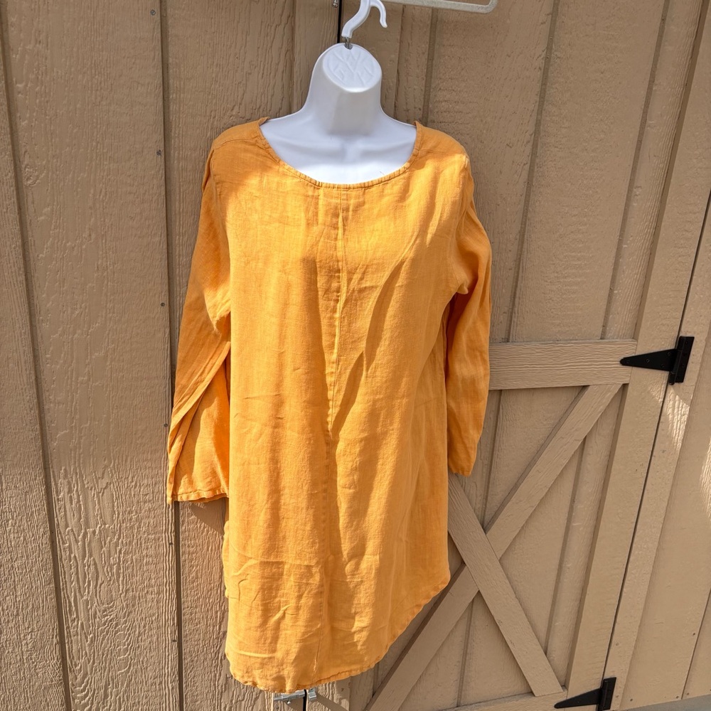 Bryn  Walker-Mustard Yellow linen Women's Top